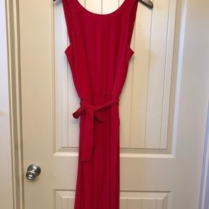 Zara Bold Red Jumpsuit with Waist Tie